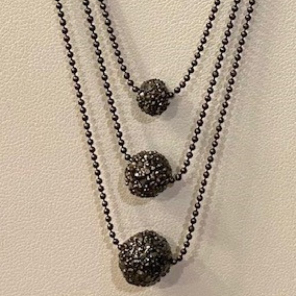 Lia Sophia TRIO Hematite Necklace - Picture 4 of 9